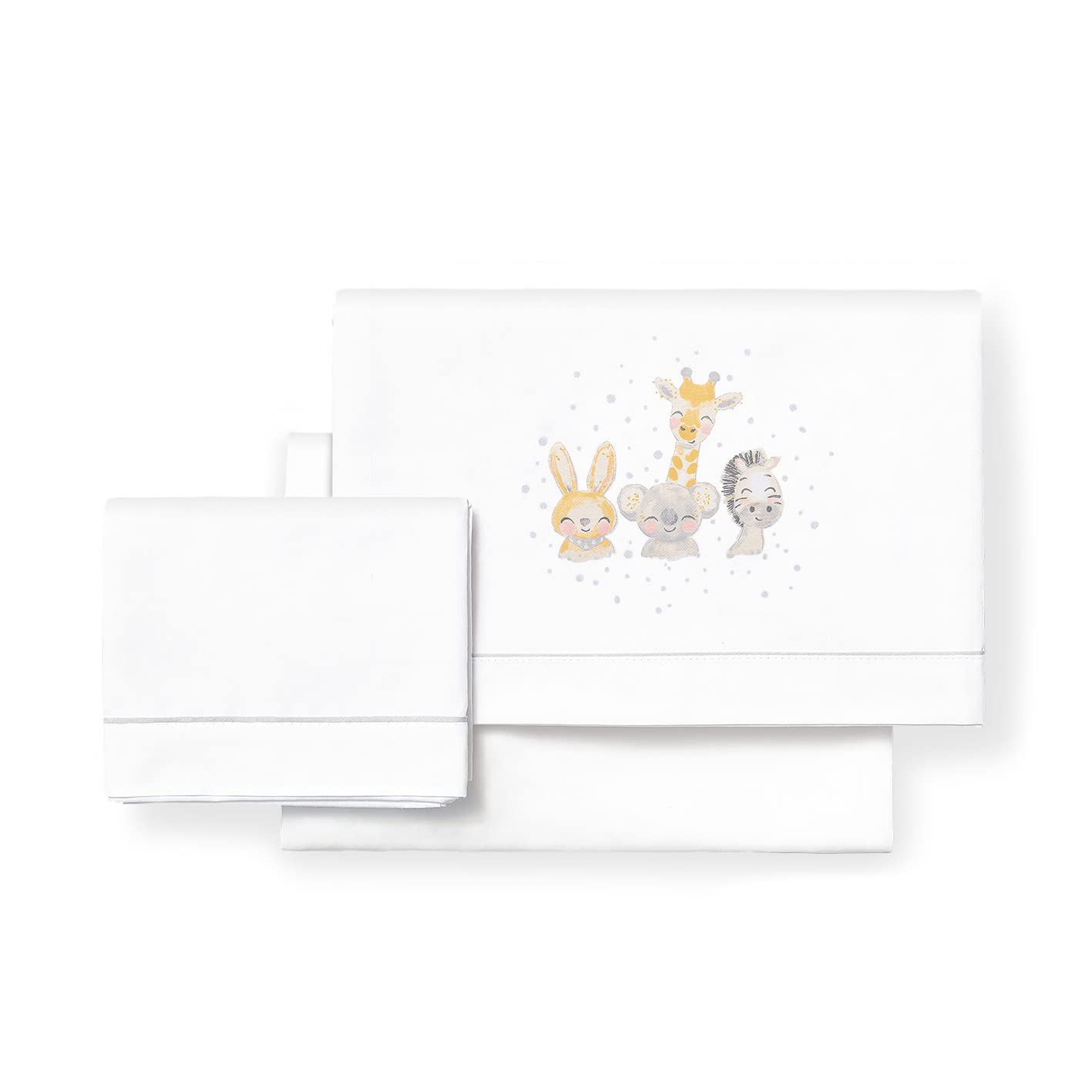 Interbaby voodipesu komplekt Watercolor Grey, 50 × 80 cm, 3-osaline