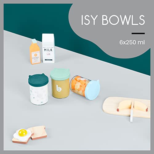 Babymoov ISY BOWLS klaasist toidunõude komplekt, 6 × 250 ml