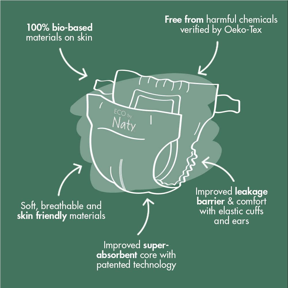 Eco by Naty ökoloogilised mähkmed, suurus 4 (7–18 kg), 88 tk