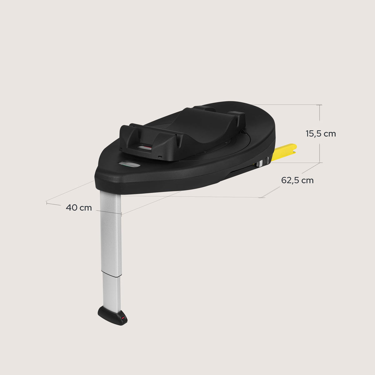 Lionelo Astrid i-Size Base Plus ISOFIX-jalusta turvakaukalolle, 180° kääntyvä, musta