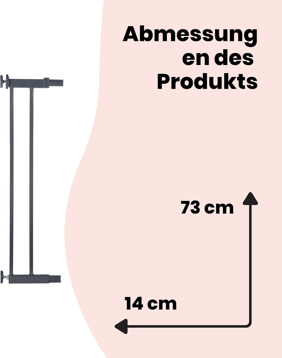 Safety 1st Easy Close Metal 14 cm turvavärava pikendus, hall