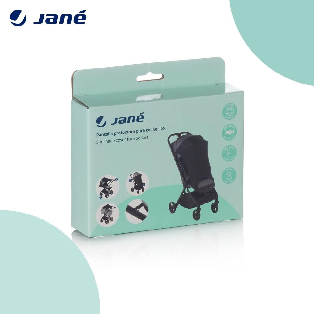 Jané universaalne päikesekaitse lapsevankrile UPF 50+, must