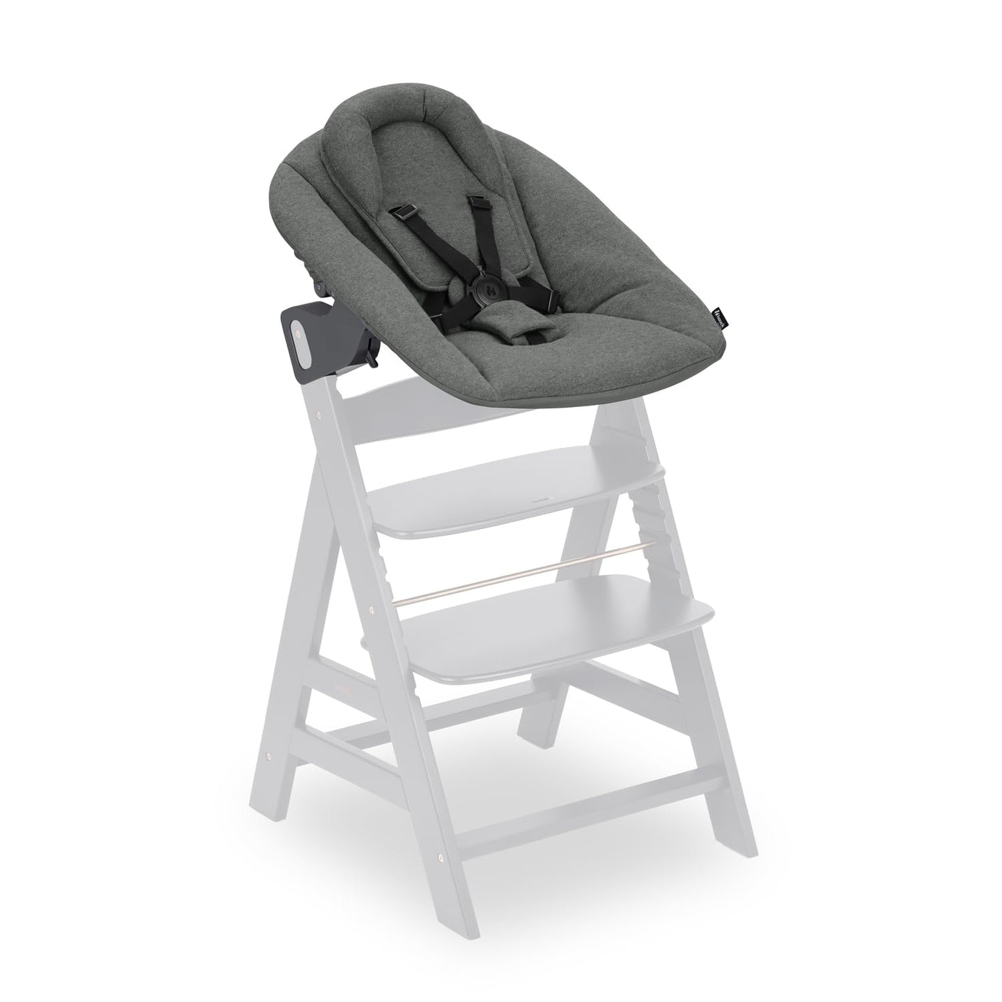 hauck Alpha Bouncer Premium Dark Grey, 2-ühes beebikiik ja söögitooli lisatarvik, sünnist kuni 9 kg