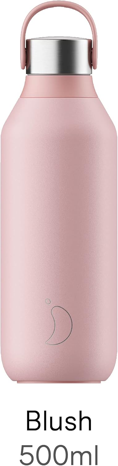 Chilly’s Series 2 termospudel, roostevabast terasest, tumesinine/heleroosa, 500 ml