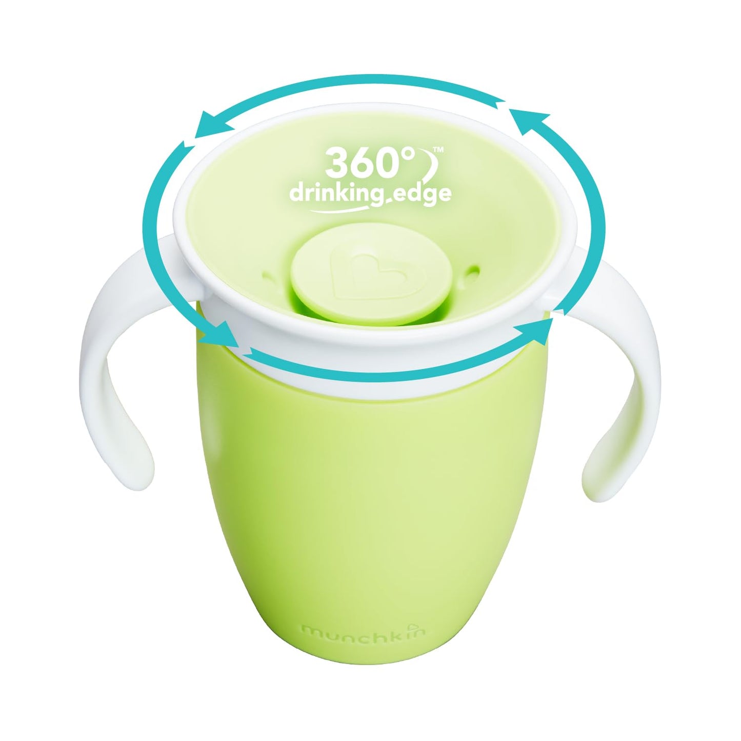 Munchkin Miracle 360 joogitopsid sangadega, 207 ml, 2 tk (sinine/roheline)