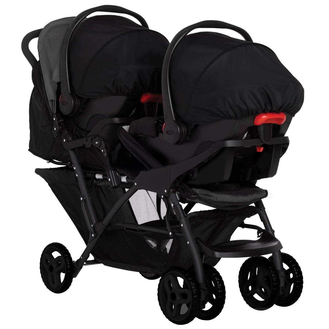Graco Stadium Duo kahekohaline jalutuskäru Black/Grey, 0-15 kg, kokkupandav