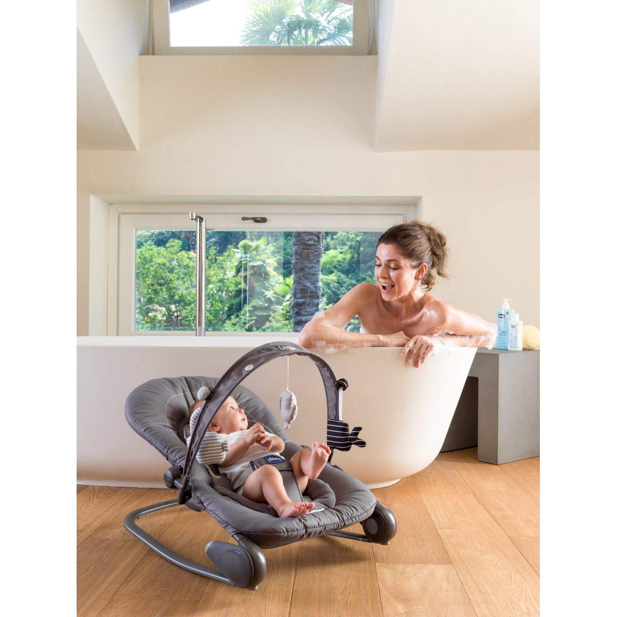 Chicco Hooplà beebikiik ja iste 2-ühes, 0–18 kg, helehall (Titanium)
