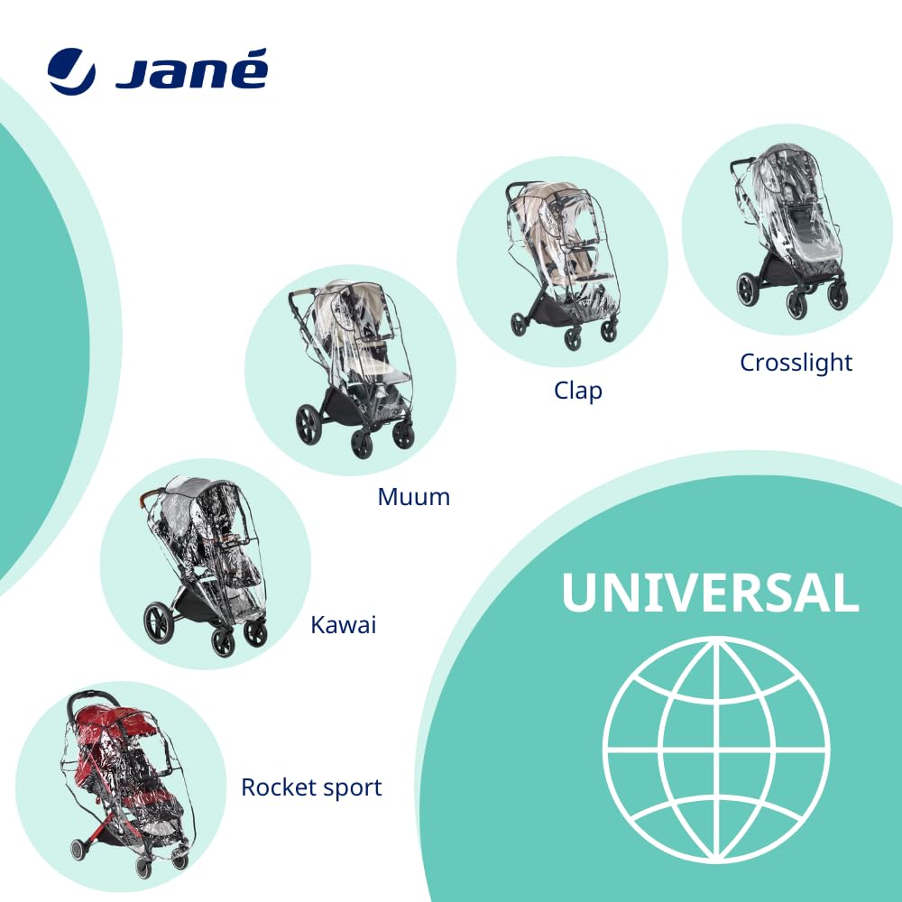 Jané universaalne vihmakate lapsekärule ja -vankrile, läbipaistev