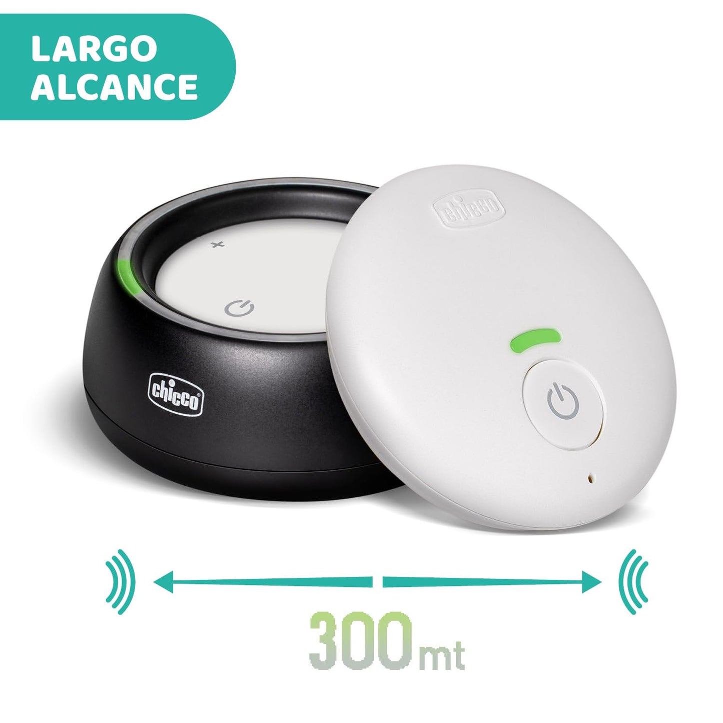 Chicco audio beebimonitor DECT-tehnoloogiaga, 300 m leviala