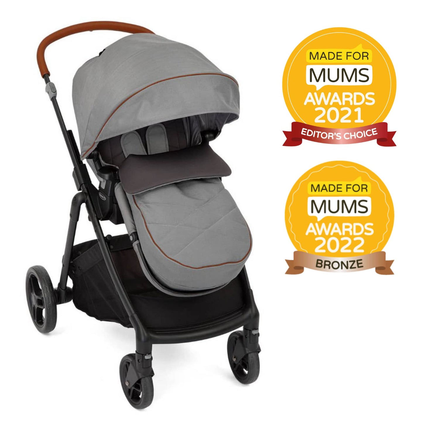 Graco Near2Me jalutuskäru 0–22 kg, reguleeritava kõrgusega – Steeple Gray