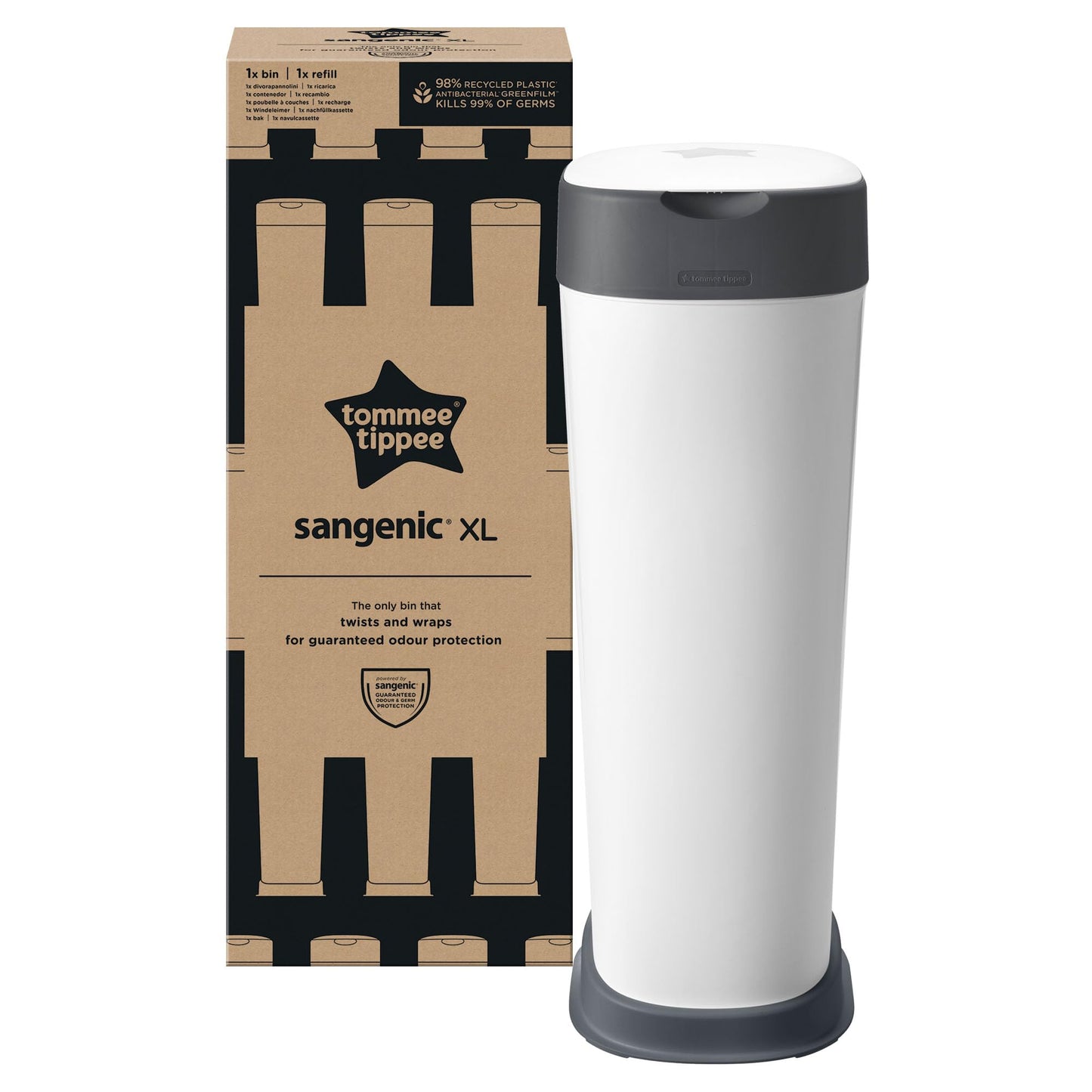 Tommee Tippee Twist & Click XL mähkmekonteiner + 1 täitekassett