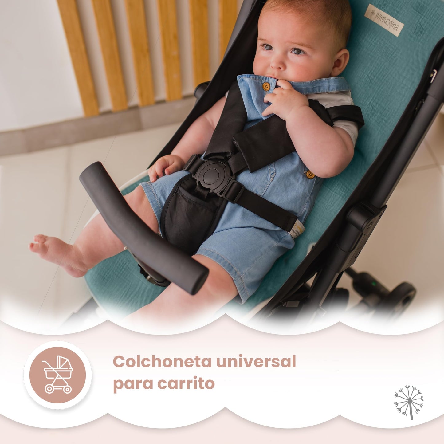 Mimuselina universaalne vankriistme pehmendus 100% puuvill, mint