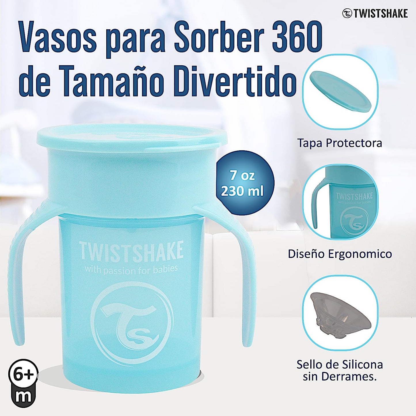 Twistshake lekkekindlate joogitopside komplekt lastele, 3-osaline