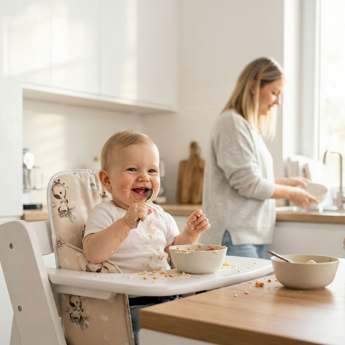 Totsy Baby istuinpehmuste syöttötuoliin, harmaa