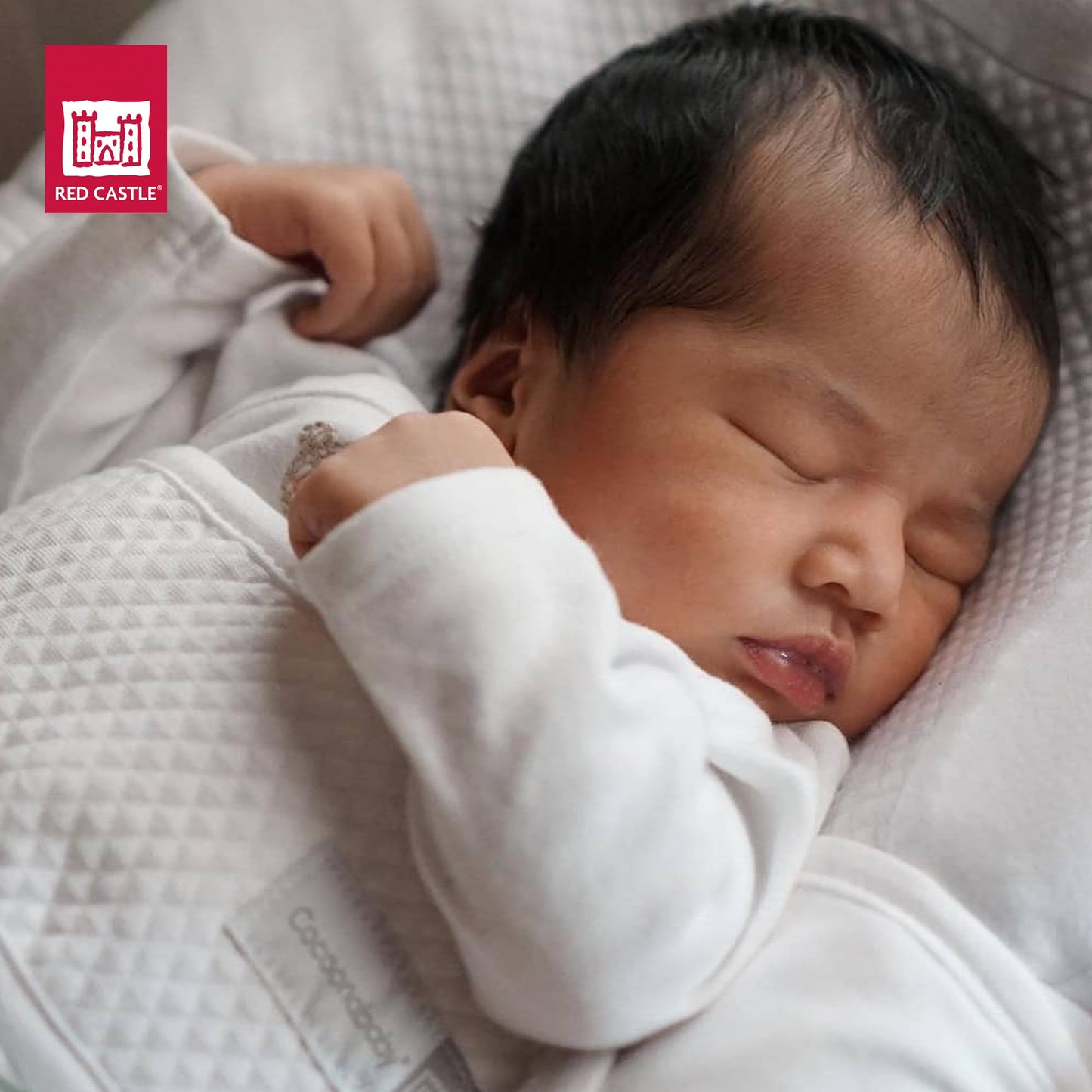 Red Castle Cocoonababy® kummiga lina, Fleur de Coton, valge