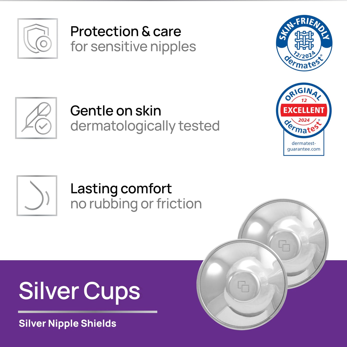 COVERbasics hõbedast rinnanibukaitsmed (SilverCups), Regular