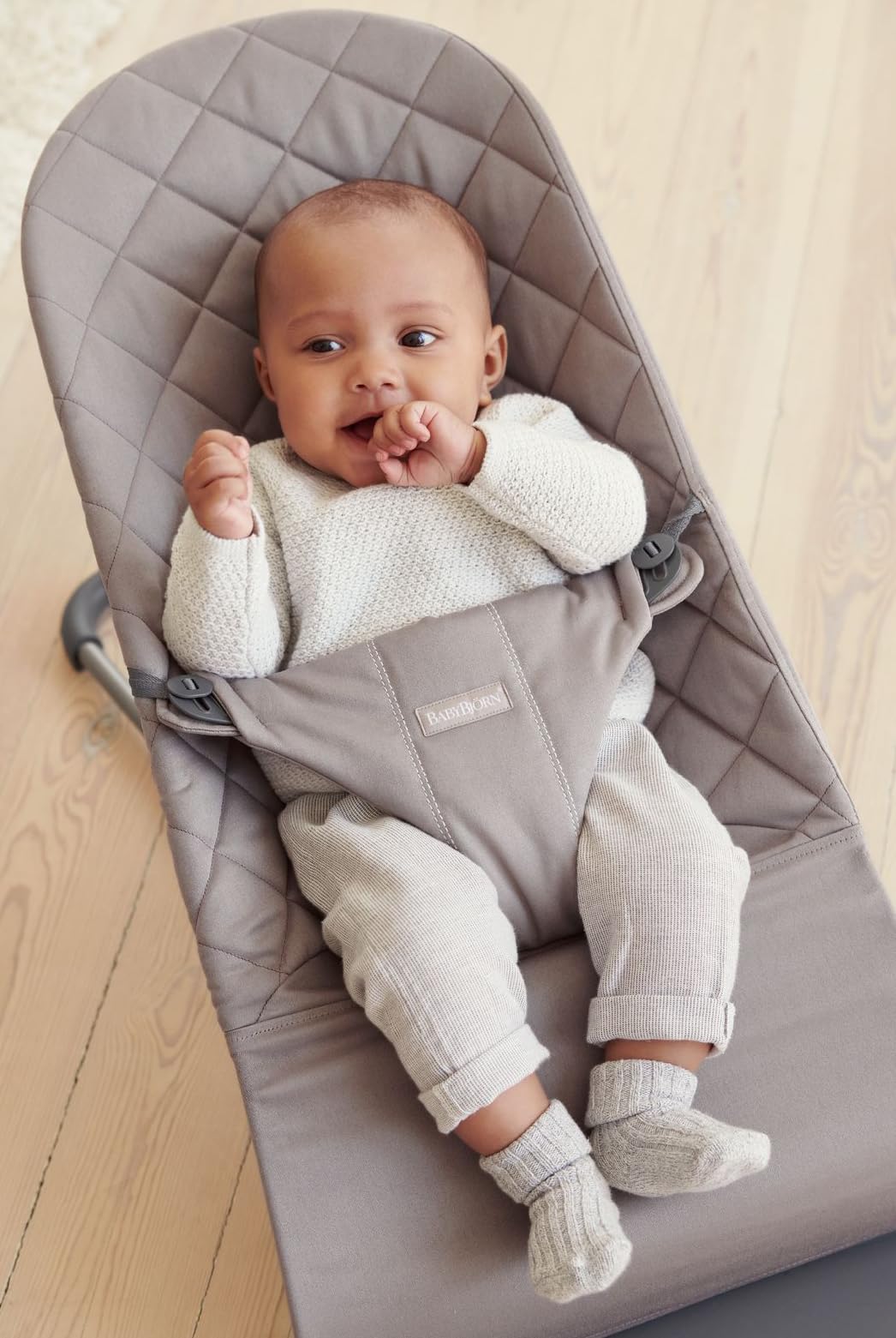 BabyBjörn Bliss lamamistool, Woven kangas, Sand Grey