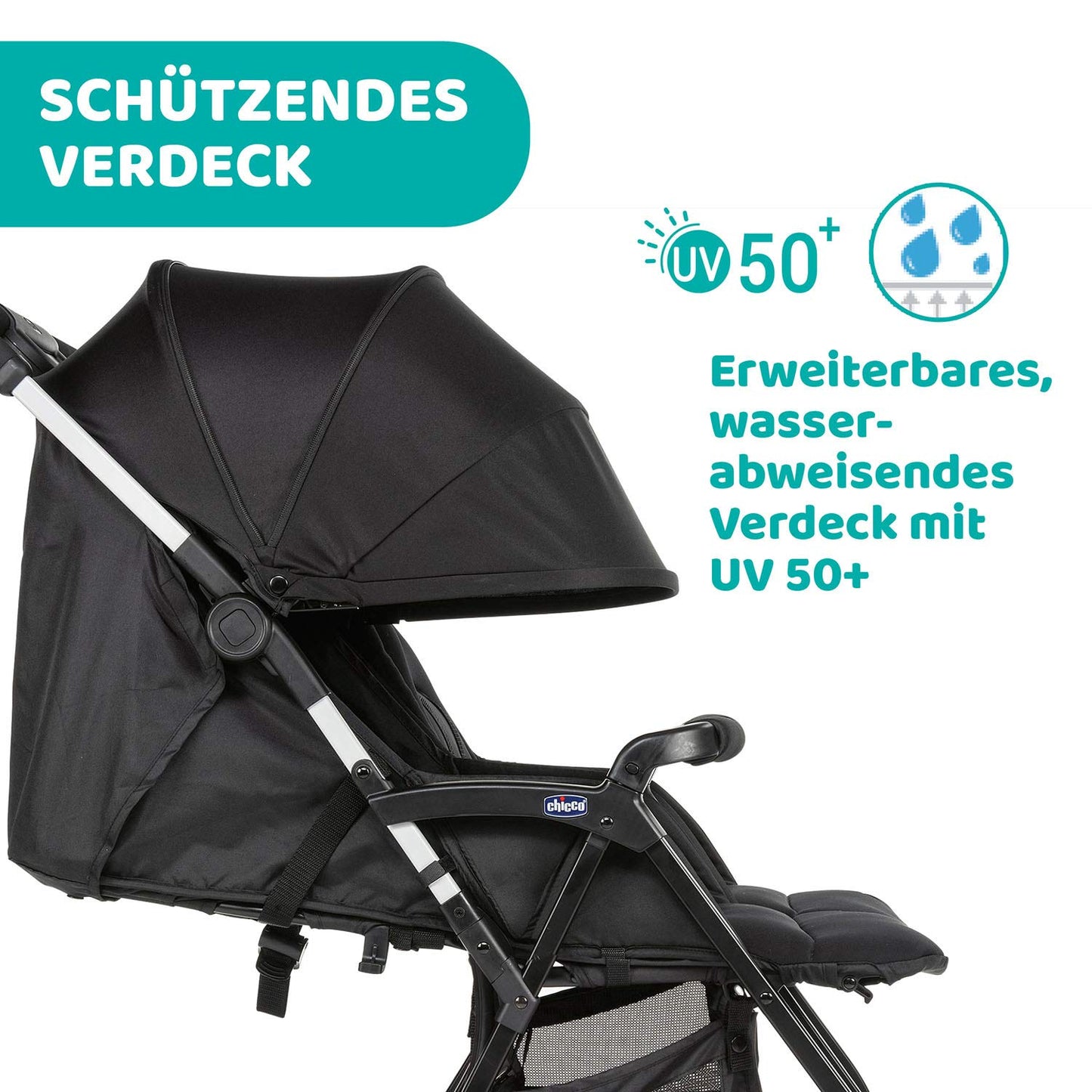 Chicco OHlalà Twin kahelapse jalutuskäru, must