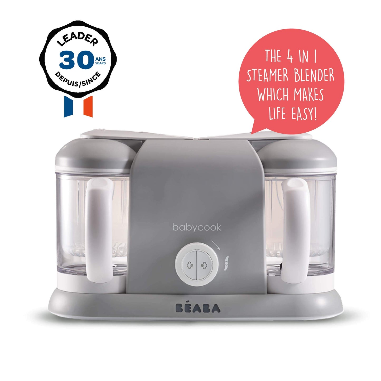 Béaba Babycook Duo 4-ühes beebitoidu blender-auruti, must