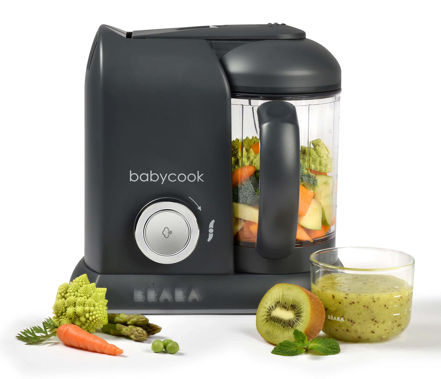 Béaba Babycook Solo 4-ühes blender-auruti, 1100 ml, tumehall