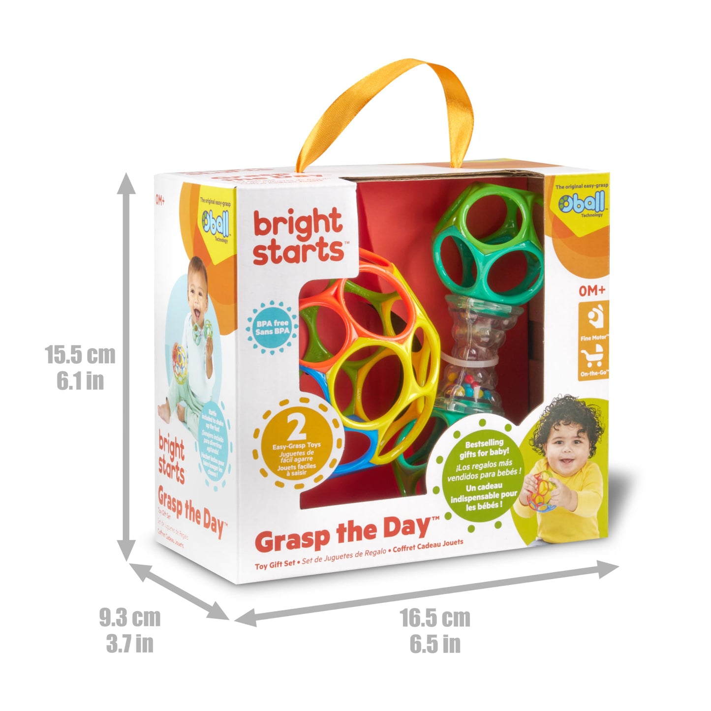 Bright Starts Easy-Grasp Oball kaheosaline mängukomplekt vastsündinule