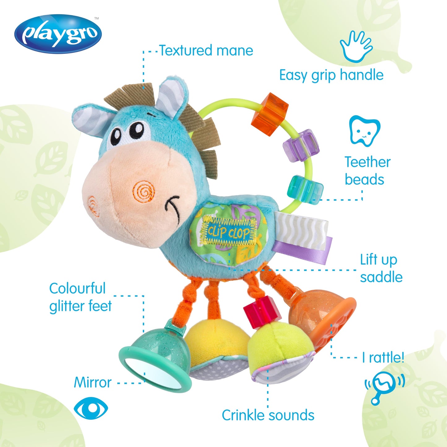 Playgro Clip Clop arendav mänguasi, hobune