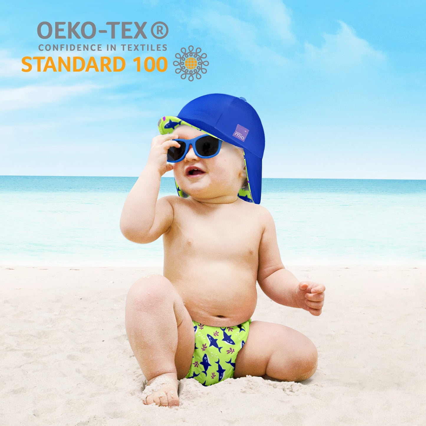 Bambino Mio kahepoolne ujumismüts, UPF 40+, 0-12k, Nautical