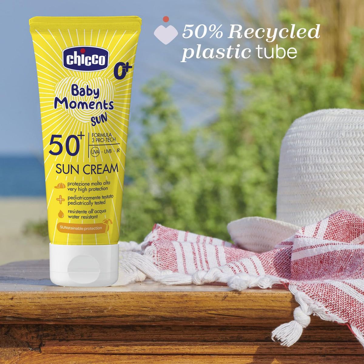 Chicco aurinkovoide lapsille SPF 50+, vedenkestävä, 75 ml