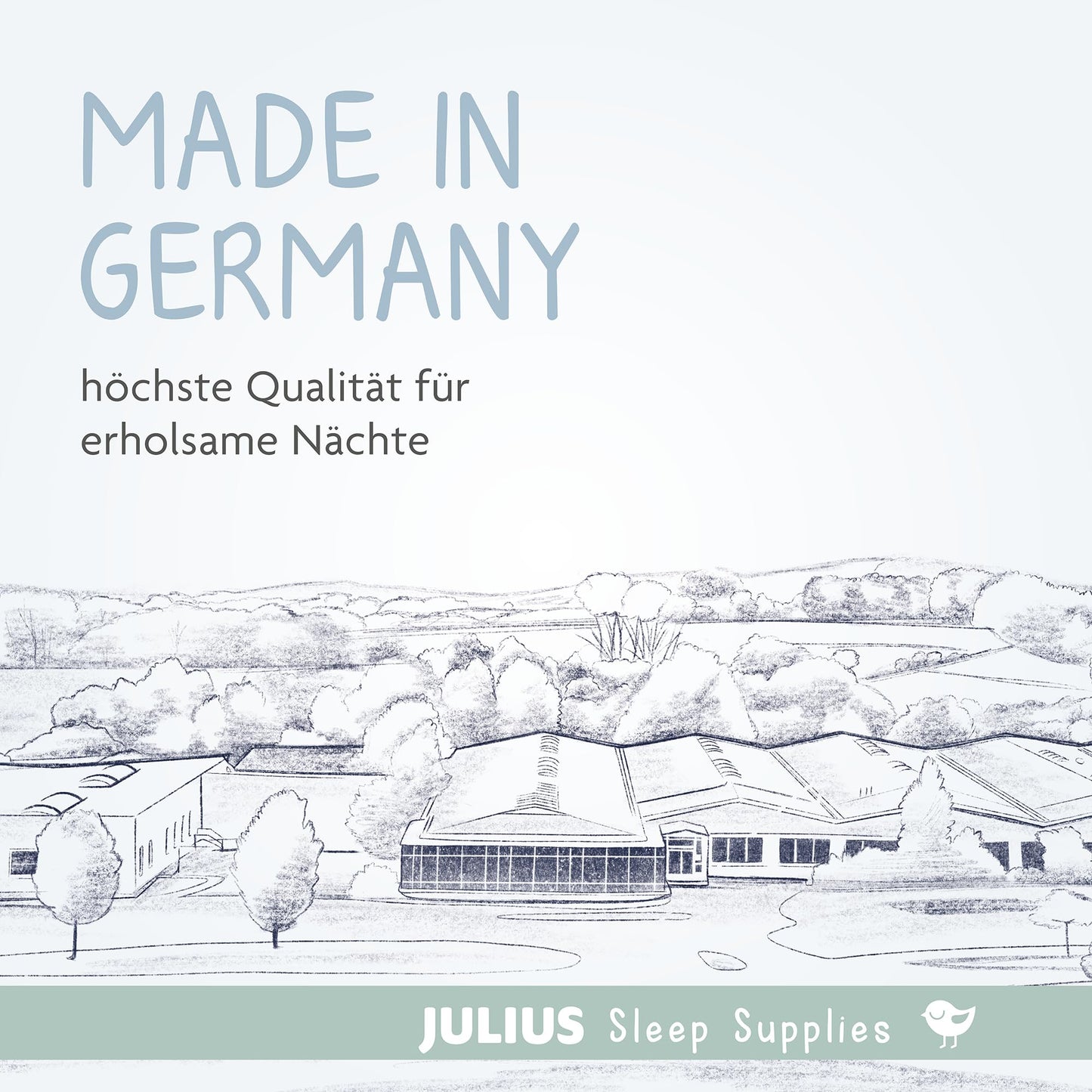 Julius Zöllner Dr. Lübbe Premium hälli madrats 82 x 47 cm, valge, Saksamaal valmistatud