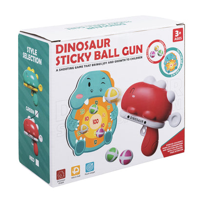 Ammuntapeli dinosauruksen muotoisella pistoolilla, maalitaulu ja 6 palloa (3 vuoden iästä alkaen)