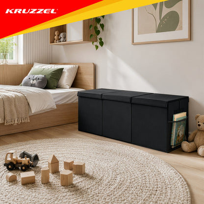 Kokkupandav mänguasjakast 132 l, must (Black)
