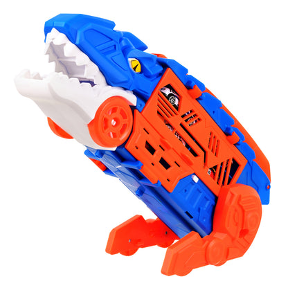 T-Rex-lelurekka 5-in-1: autonkuljetusauto, kilparata ja laukaisin, 6 autolla (3 vuoden iästä alkaen)