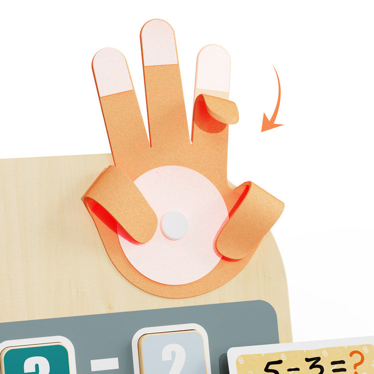 Topbright Finger Math puinen matematiikkapeli huopakäsillä, laskeminen, yhteen- ja vähennyslasku (3+)