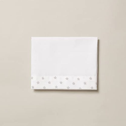 Interbaby Tipi Bear voodipesukomplekt beebivoodile 60 × 120 cm, valge/hall