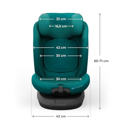 Kinderkraft I-Grow 2 PRO turvatool 40–150 cm, 360° pöörlev, Isofix, roheline