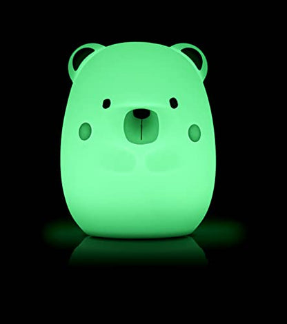 Jané Yum Bear Big silikoonist öölamp, 9 värvitooni ja valgustusrežiimiga