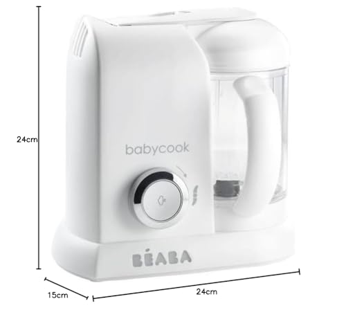 Béaba Babycook Solo 4-ühes blender-auruti –  1100 ml, valge/hõbedane