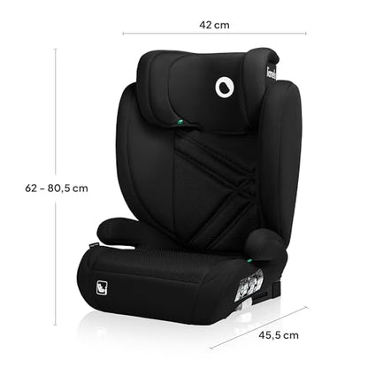 Lionelo Hugo i-Size turvatool 100–150 cm, ISOFIX või turvavööga, Black Carbon