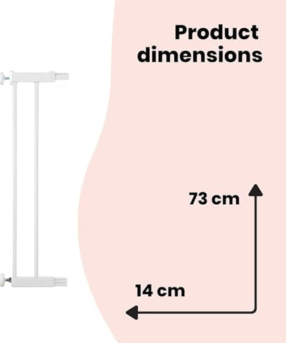 Safety 1st 14 cm pikendus survekinnitusega turvaväravale, valge