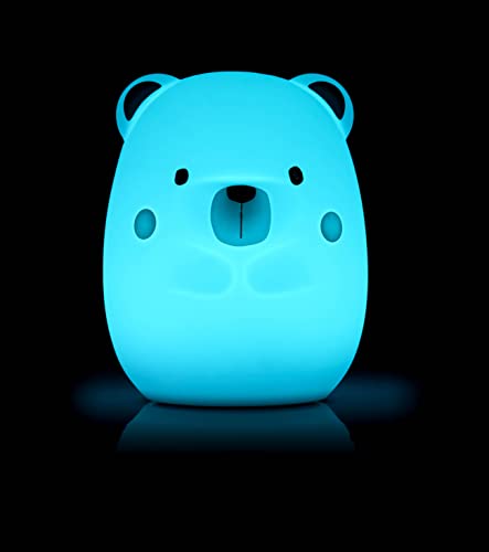Jané Yum Bear Big silikoonist öölamp, 9 värvitooni ja valgustusrežiimiga