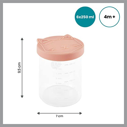 Babymoov ISY BOWLS klaasist toidunõude komplekt, 6 × 250 ml