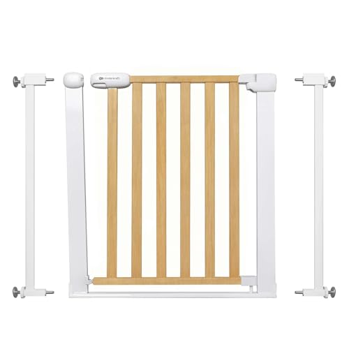 Kinderkraft LOCK&GO turvavärav, 75–103 cm, puitviimistlus