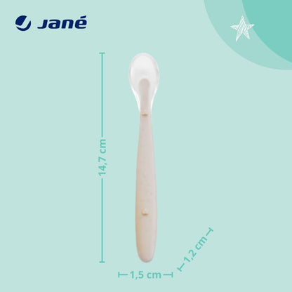 Jane silikoonist õppelusikad, 4 tk, Tropic, 19 cm, BPA-vaba