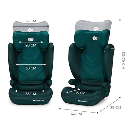 Kinderkraft I-SPARK i-Size turvatool grupp 2/3 (100–150 cm), roheline