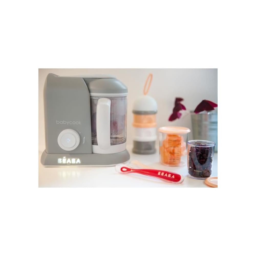 Béaba Babycook Solo 4-ühes beebitoidu valmistaja, 1100 ml (hall)
