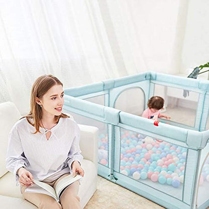 Star Ibaby Oxford XL -leikkikehä erittäin pehmeällä leikkimatolla, 125 × 125 cm, harmaa (Soft Grey)