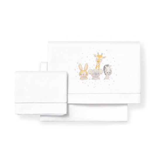 Interbaby voodipesu komplekt Watercolor Grey, 50 × 80 cm, 3-osaline