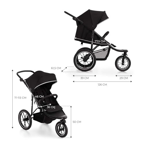Kinderkraft HELSI 2 jooksukäru kuni 22 kg – must