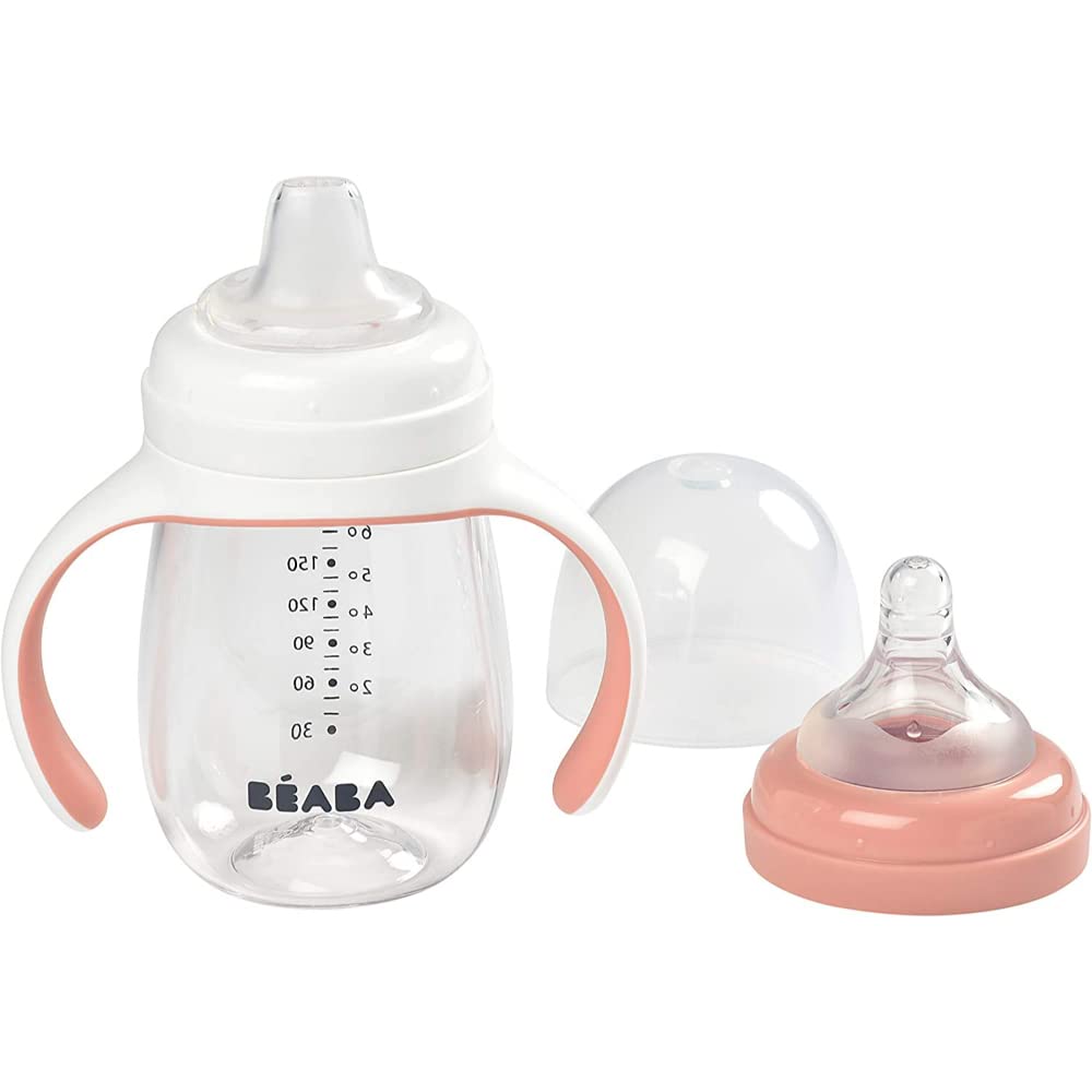 BÉABA 2-ühes joogitops / lutipudel 210 ml, roosa
