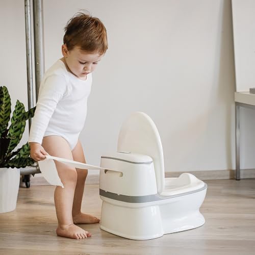 Interbaby valge helendava ja heliefektiga treeningpott, eemaldatav anum ja libisemiskindel põhi